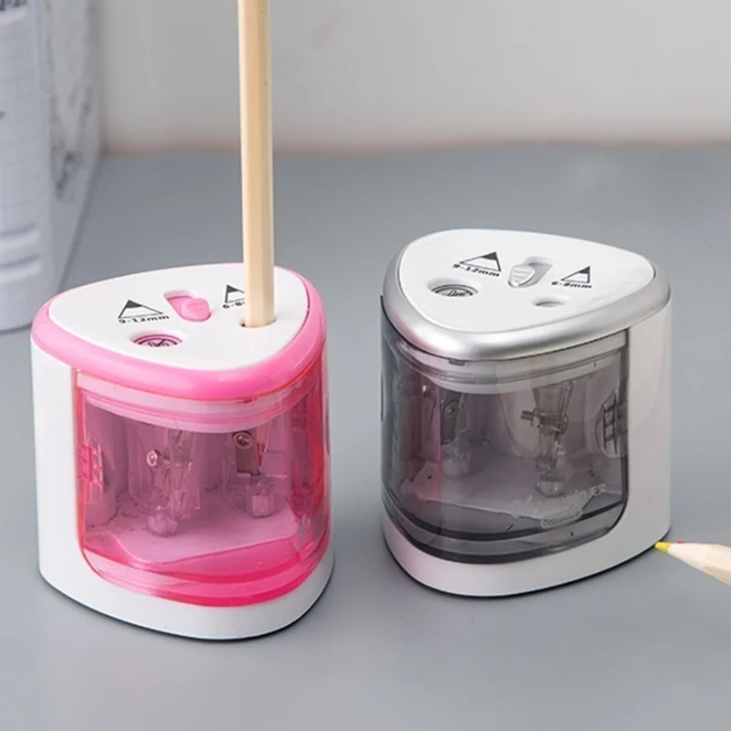 Sharpener W/2 Holes 6-8mm And 9-12mm Auto-stop School Office Supplies Korean Stationery