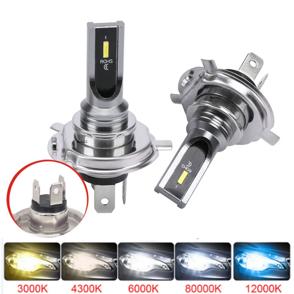 

2X 100W H4 H7 Super Bright 24Smd Led Car Daytime Running Driving Fog Light Lamp 6000K Auto Driving Headlight High Low Beam Bulbs