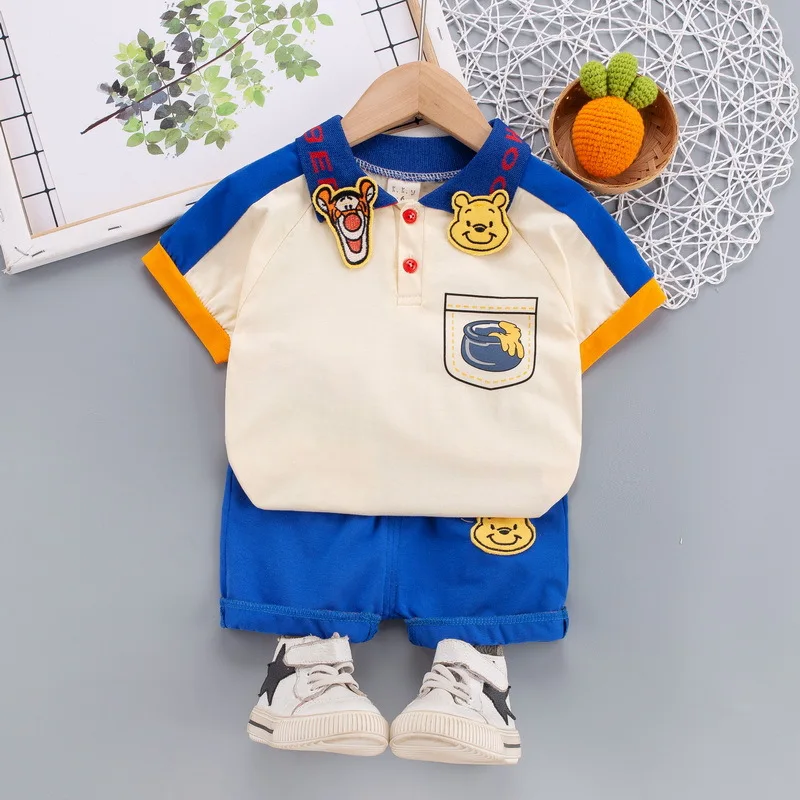 Summer Baby Boy Girl Cartoon Infant Clothes Outfit Suit Children1-5Years Kids Boys Sets Short sleeve T-shit+ Shorts Newborn 2PCS