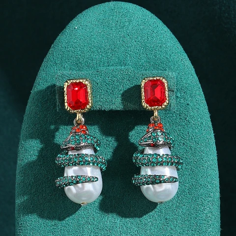 Серебряные серьги-капли LOVE GREEN LIVE GREEN с камнями