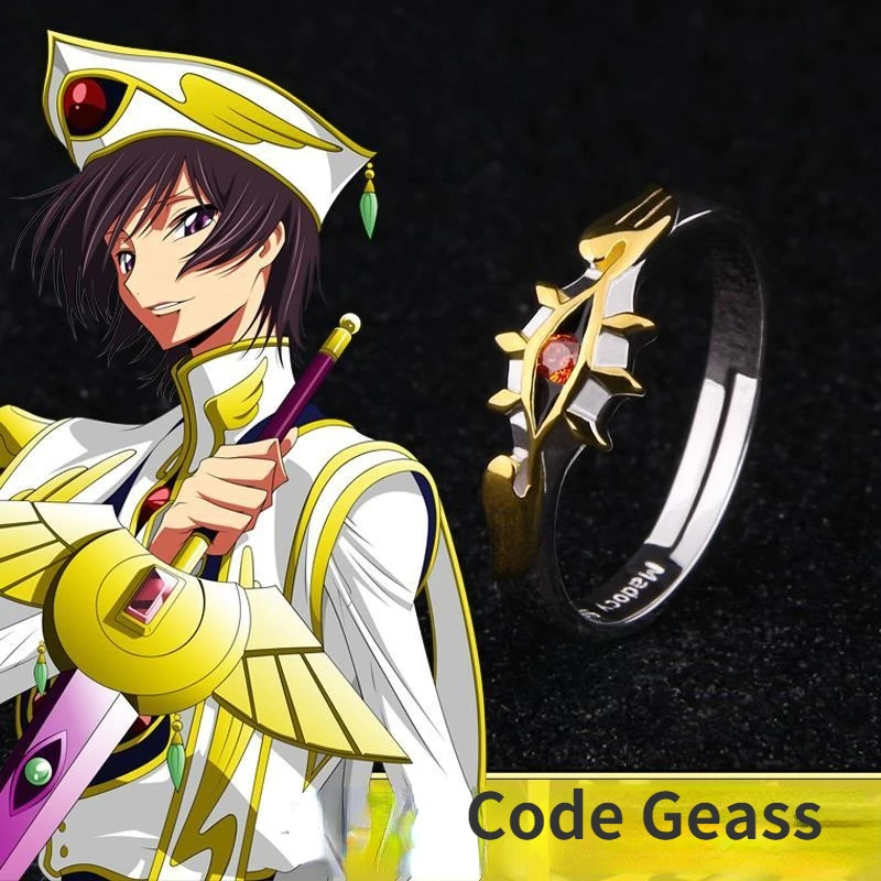 Код Geass Косплей кольцо на палец код C.C. Регулируемые Открытые Кольца Lelouch Lamperouge