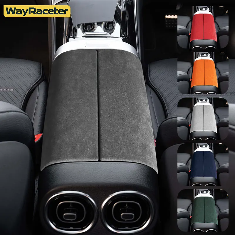 Изготовлен из алькантары автомобильный подлокотник панель хранения накладка