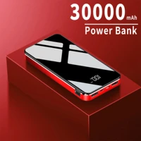 power bank 30000mah fast charger double usb outupt with digital display external battery for xiaomi iphone portable power bank