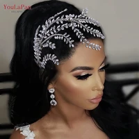 youlapan hp436 fashion bride headband leaf hair band rhinestone bridal crown tiaras wedding hair accessories women headwear