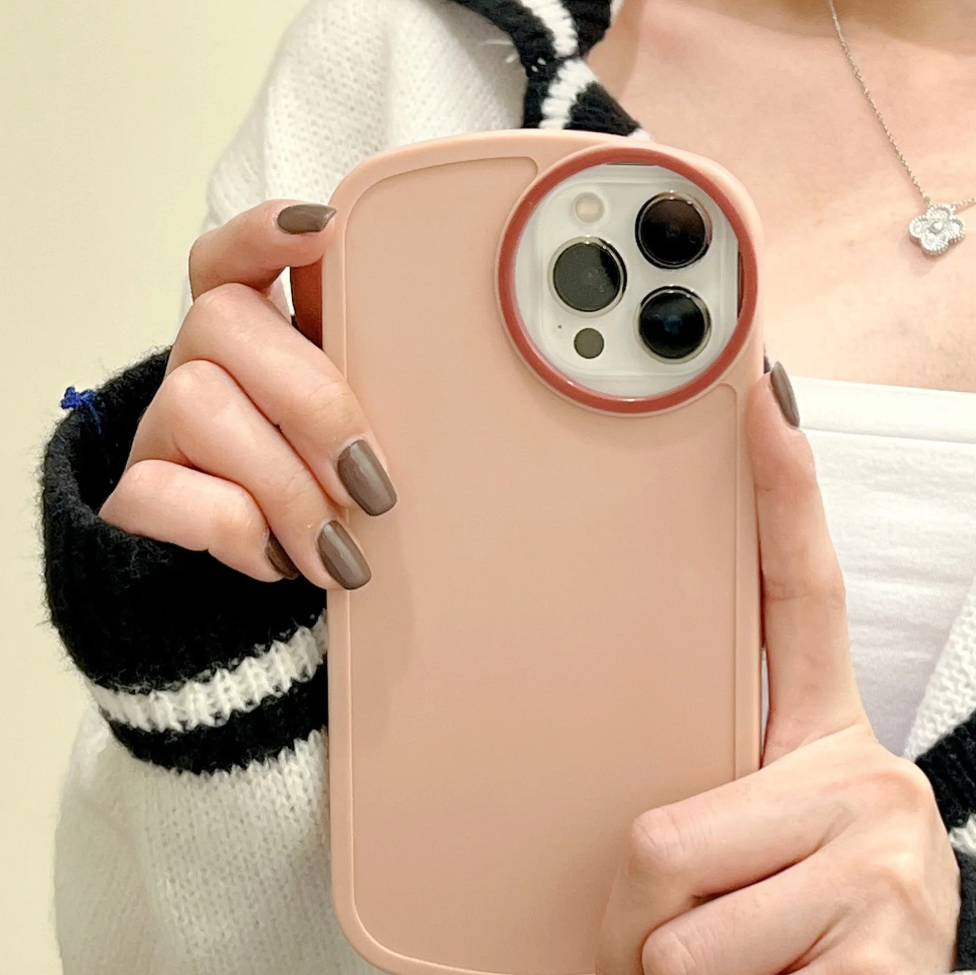 Ins Pure Color Big Camera Hole Large Cases Phone Case For Iphone 14 13 12 11 Pro Max X XR XSMAX TPU Case Cover New Products