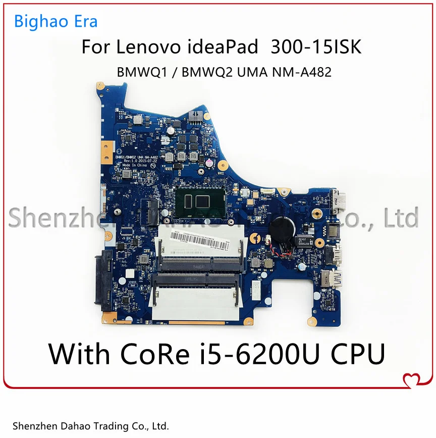 

NM-A482 материнская плата для Lenovo 300-15ISK материнская плата для ноутбука с i5-6200U CPU DDR3 Fru:5B20K38179 100% рабочий
