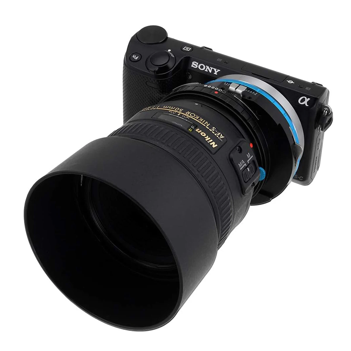 Адаптер крепления объектива Fotodiox-E Pro для объективов Canon EOS EF/FD/MD/Nik G камер Sony с