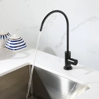 304 stainless steel kitchen black pure water machine faucet 4 points single cold water purifier direct drinking faucet
