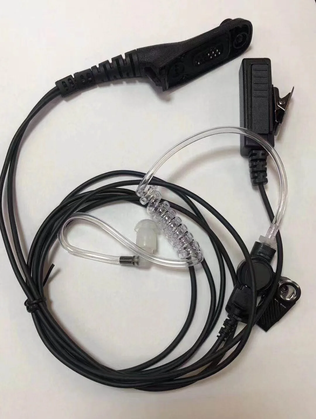 iradio PMLN6129A black 2-wire surveillance kit with translucent tubes and IMPRES audio for Motorola APX 900,DP3400,XPR 7550 IS