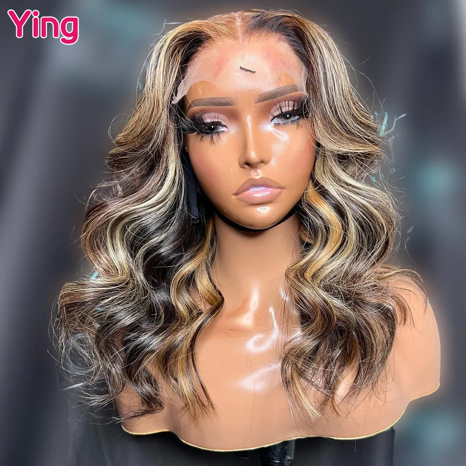 

Ying Highlight Honey Blonde Wear Go Gluess 6x4 Lace Wig 13x6 Transparent Lace Front Wig 180% Body Wave 13x4 Lace Wig PrePlucked