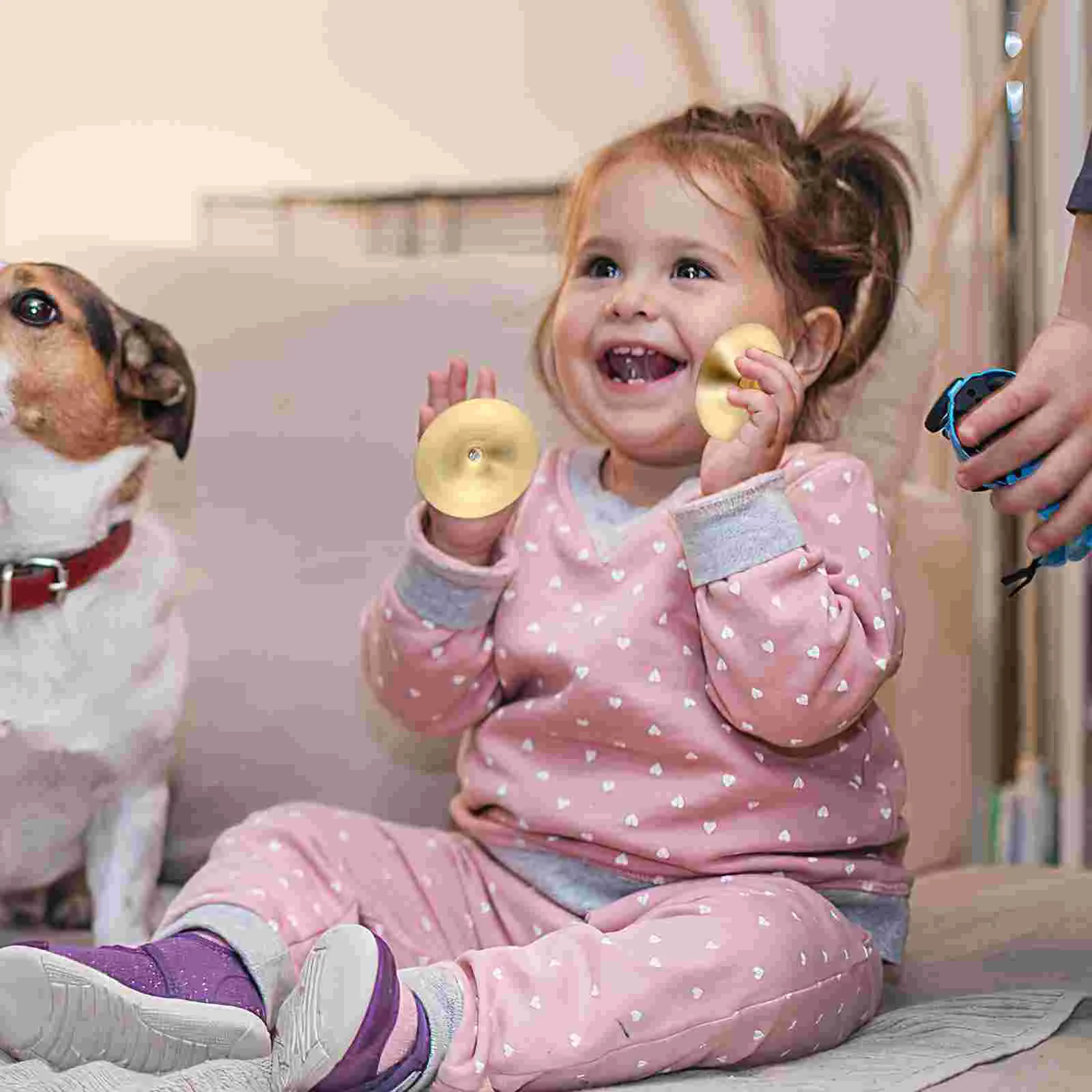 Медные тарелки танцевальный реквизит на пальцах для детей злли с ручками