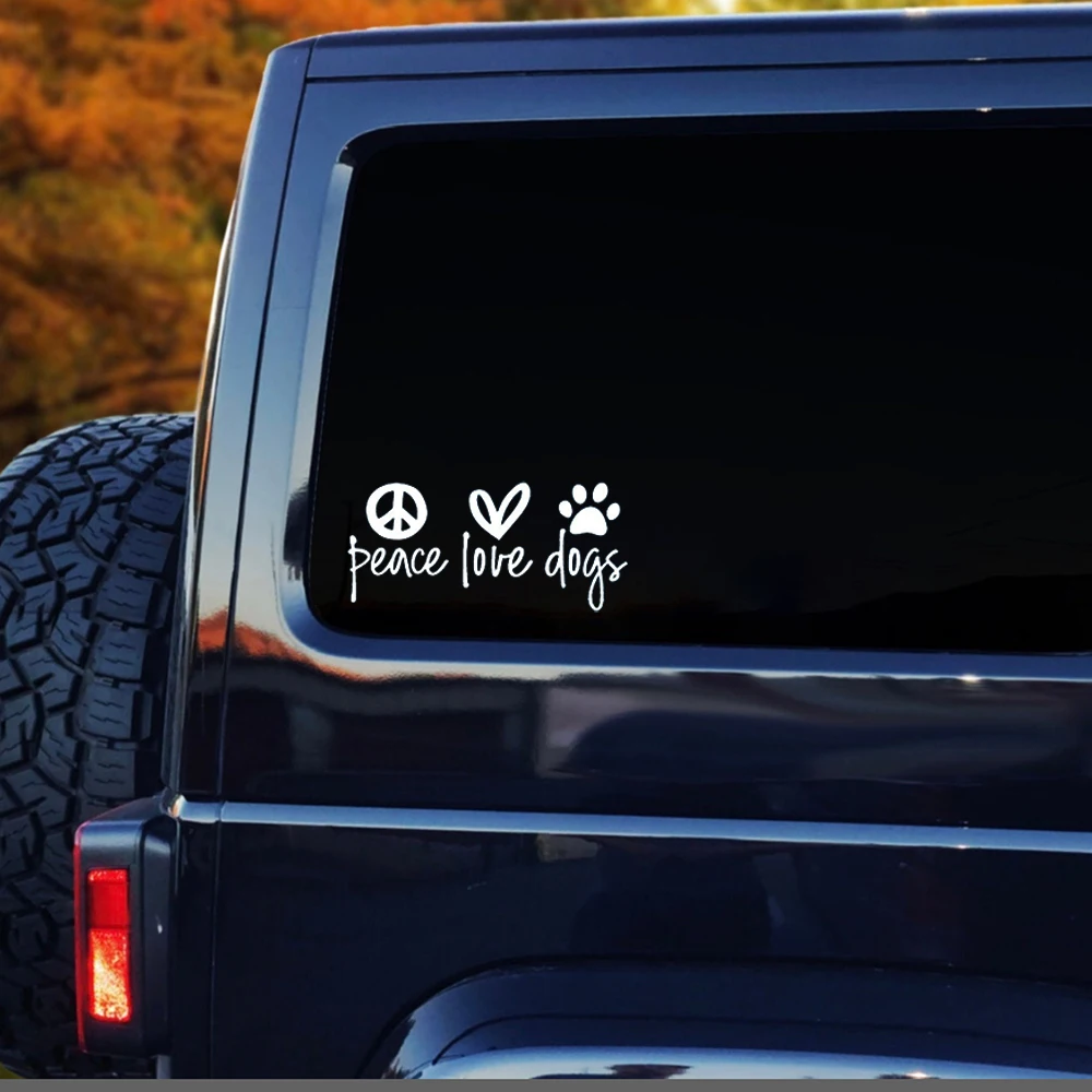 Автомобильные водонепроницаемые виниловые наклейки с надписью Peace Love