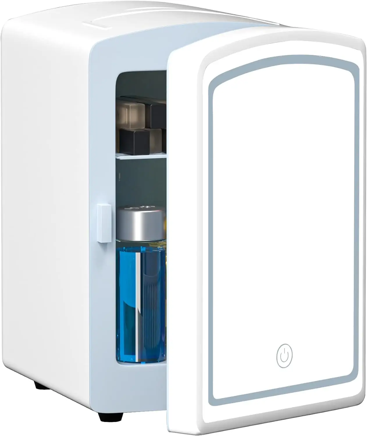 

Холодильник для ухода за кожей, 4-литровый портативный маленький холодильник с зеркалом, горячий или холодный персональный холодильник для спальни, офиса, C