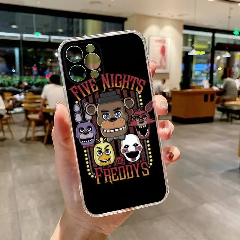 Чехол для телефона Fnaf Animatronics прозрачный iphone 13 12 11 Pro Max Mini X XR XS MAX 7 8 6s plus чехлы с