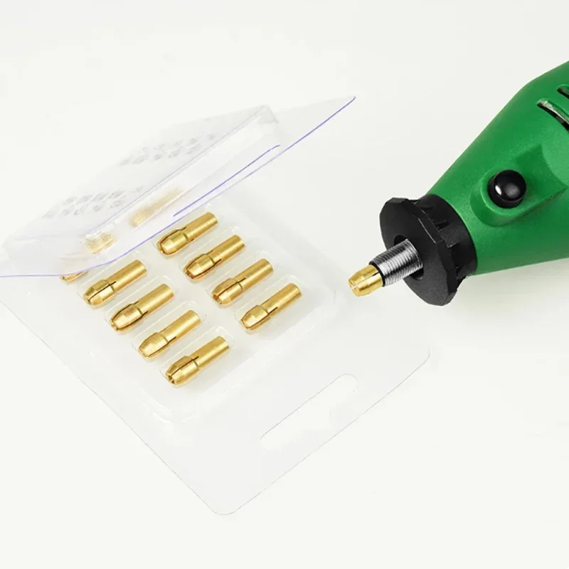 10-11 шт./набор латунные зажимные патроны для дрели 0 5-3 2 мм
