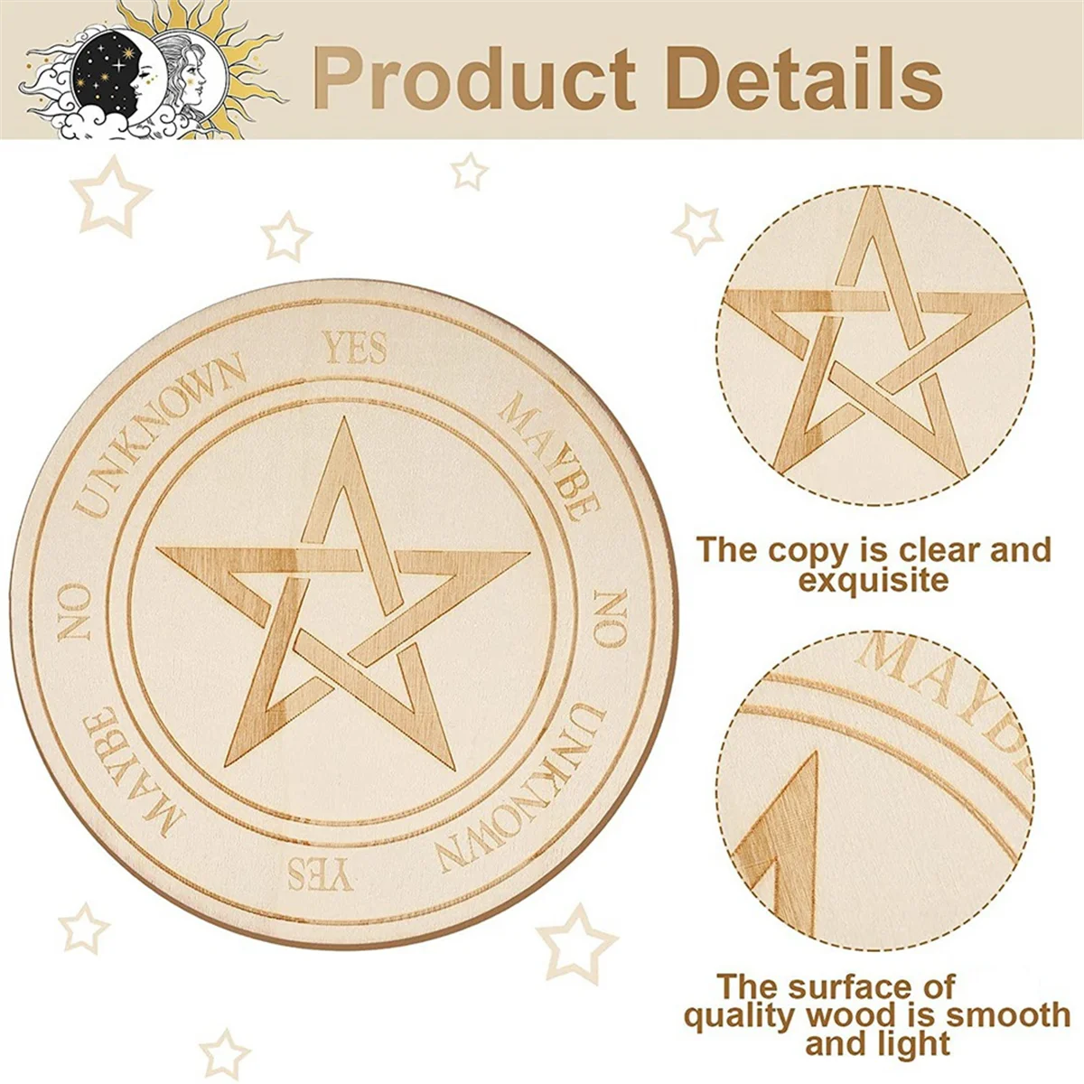 Звездная маятниковая доска для гадания метафизическая сообщений деревянная с