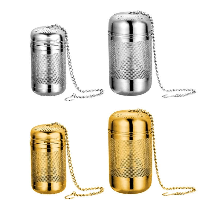 

Reusable Stainless Steel Tea Strainer Mesh Infuser Basket Loose Tea Leaf Infusers Herb Filter for Mug Teapot Teaware S/L