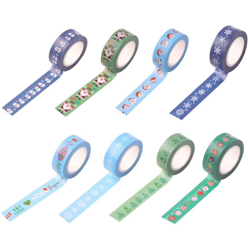 

1Pcs Christmas DIY Hand Account Sticker Washi Tape Diary Notebook Stationery Creative Cartoon Snowman Santa Decorative Tape