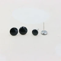 zfsilver 100 925 sterling silver fashion black glue dropping fine stud earring for women charm girl jewelry accessories gifts