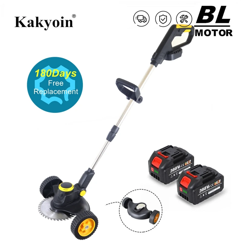 

8 Inch 2500W Brushless Electric Lawn Mower Cordless Grass Trimmer Grass Line Hedge Trimmer Adjustable Handheld Garden Pruning