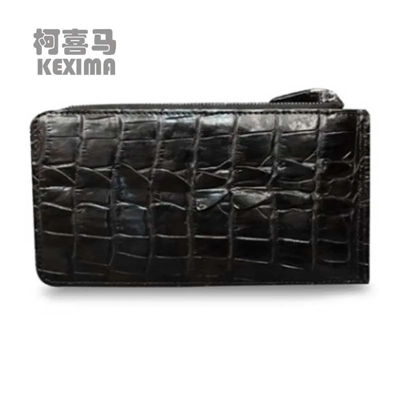 XHPJ crocodile  More screens  Card package   wallet  Men and women  general  Genuine leather  long  multi-function wallet