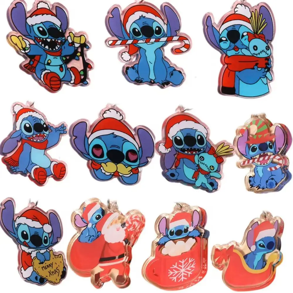 MINISO 1-11 шт. брелок в стиле аниме Дисней акриловая рождественская подвеска для