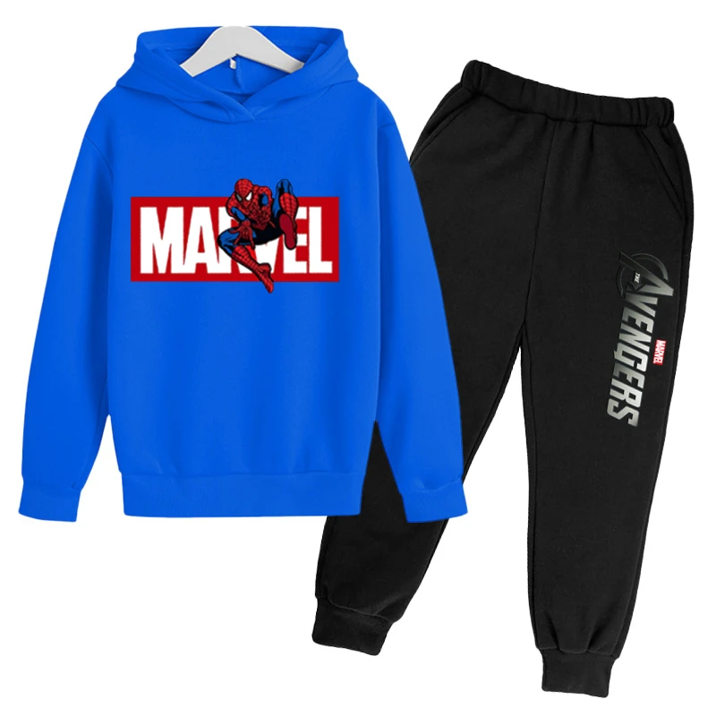 

Spiderman Hoodie Kids Boy Clothes Girls Sweatshirt Marvel- Clothes Super heros Sets Hooded Pants Suit Children Pullover