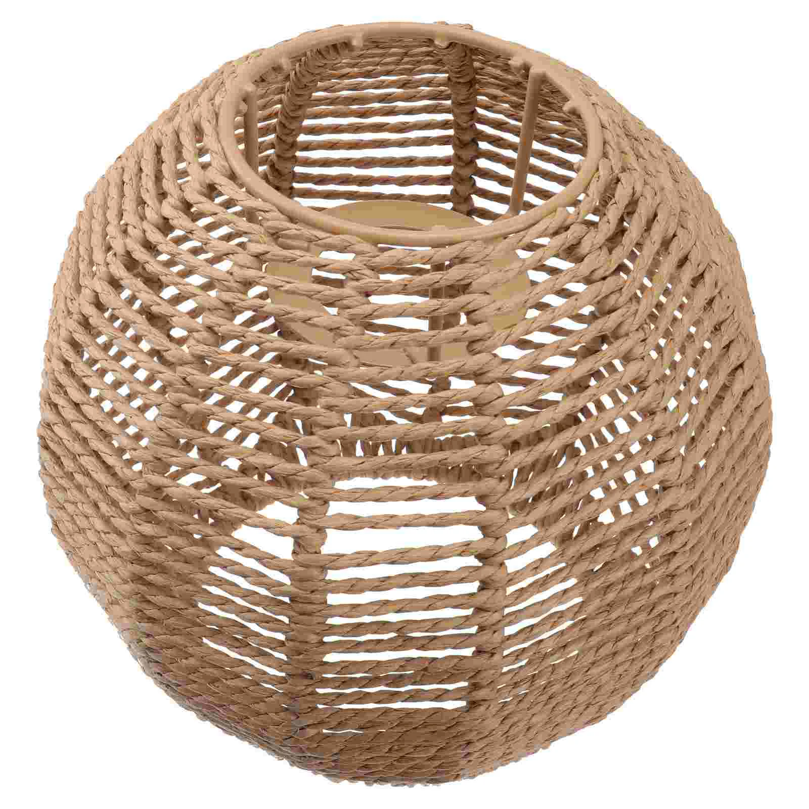 

Woven Pendant Lamp Shade Rope Rattan Weave Chandelier Light Cover for Living Room Bedroom Hotel Restaurant Bar Shop 15cm