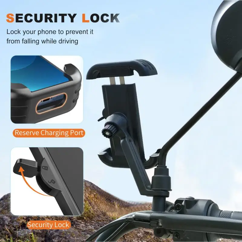 

Stainless Steel Stand Adjustable Scooter Mobile Phone Holder Stand Be Current Motorcycle Telephone Support