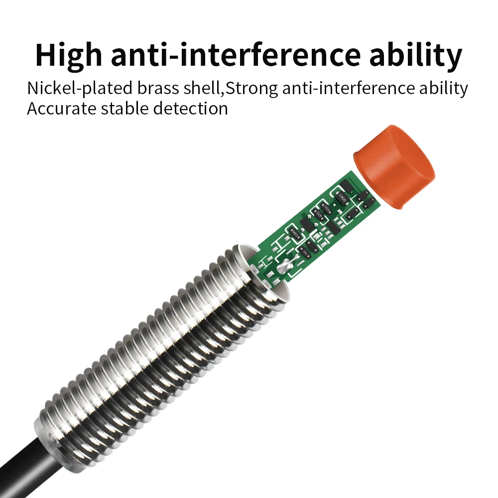 Фото GTRIC M18 Индуктивный датчик приближения PR18-8DN PR18-8DP 24 В постоянного тока NPN PNP 8 мм Датчик PR18 Металлический бесконтактный переключатель без смыва №3