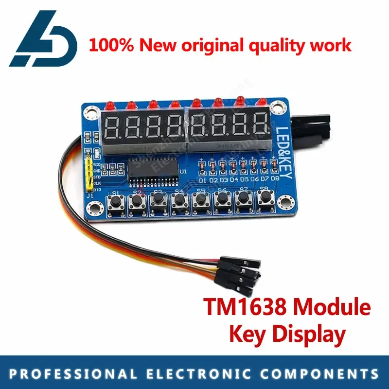 Фото TM1638 LED Дисплей 8-битные цифровые трубочные модули AYR 7 сегментов 8 бит 0.36 дюйма КРАСНЫЙ TM1638 КЛЮЧЕВОЙ LED ​​дисплейный панель №1