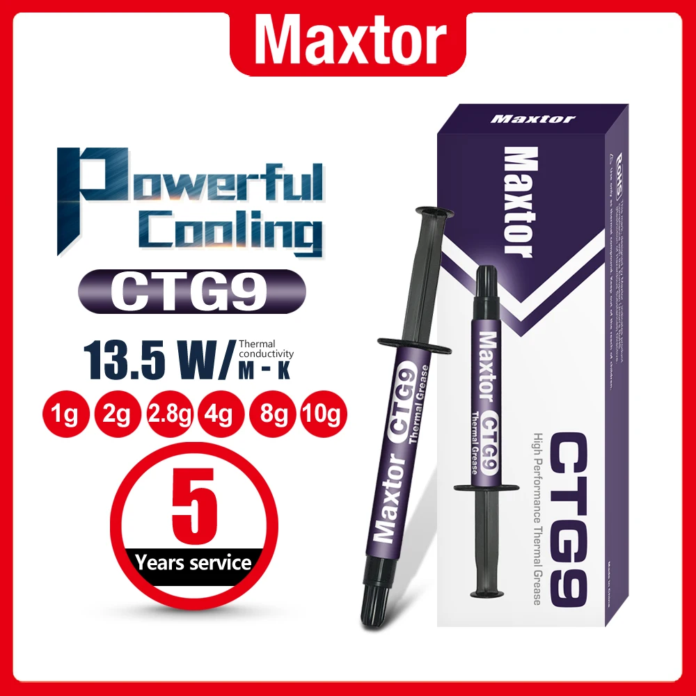 

Maxtor 13.5W/m.k Thermal Paste Laptop PC Motherboard Desktop CPU GPU 2g/2.8g/4g/8g/10g Cooler Heatsink
