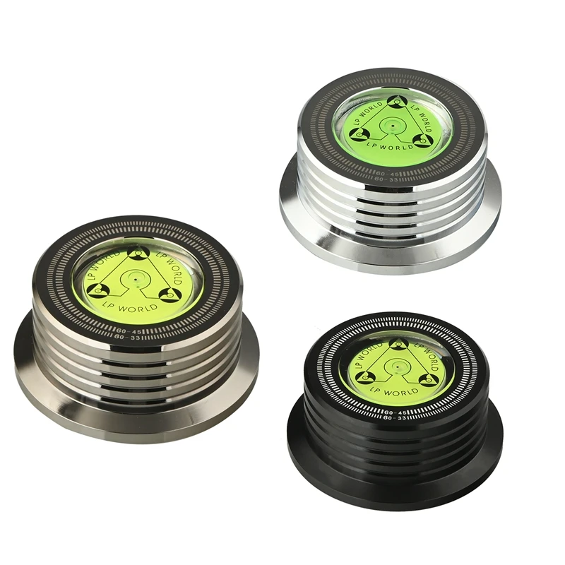 

Universal 60Hz LP Vinyl Record Player Disc Turntable Stabilizer With Level Aluminum Alloy Weight Clamp