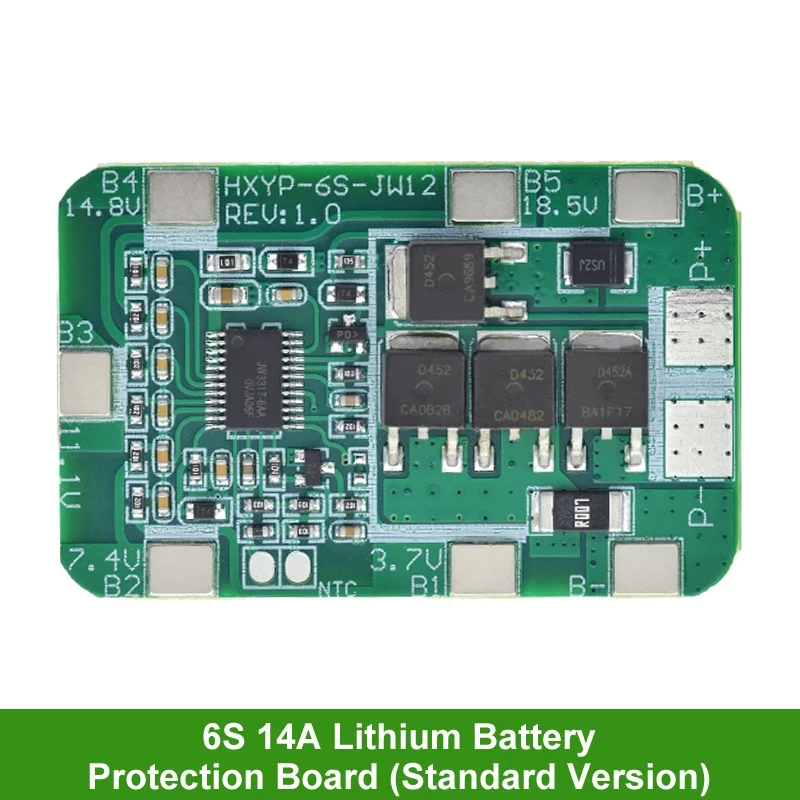 

6S 14A 24 В 25,2 В BMS 18650 литий-ионный Lipo модуль платы защиты от заряда литиевой батареи со сбалансированной защитой от перевернутой температуры
