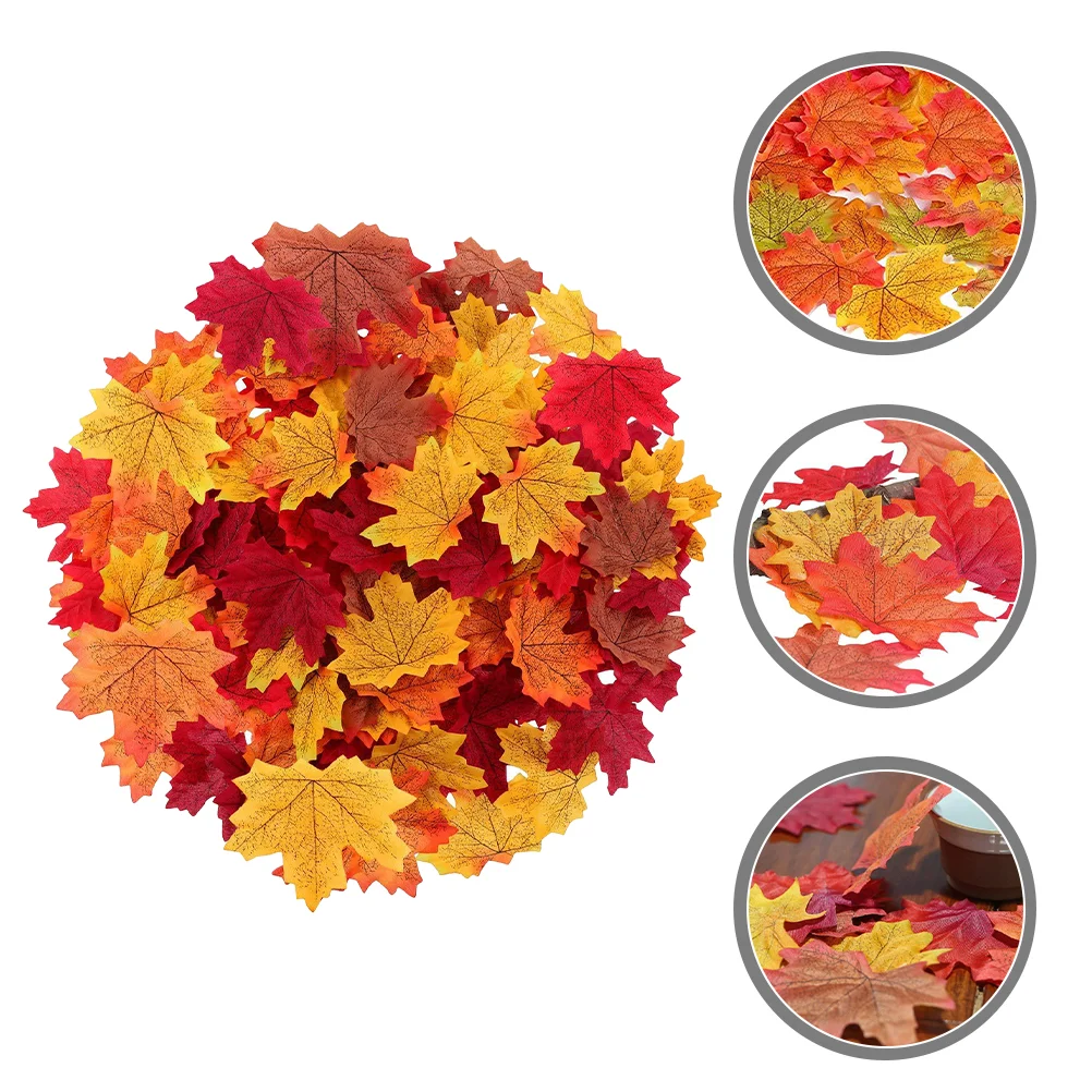 

Leaves Fall Maple Autumn Leaf Artificial Thanksgiving Fake Partydecoration Tree Skirt Decorations Crafts Table Harvest Decor
