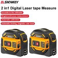 laser tape measure 40m 60m laser distance meter with 5m retractable steel tape measure electronic roulette digital range finder