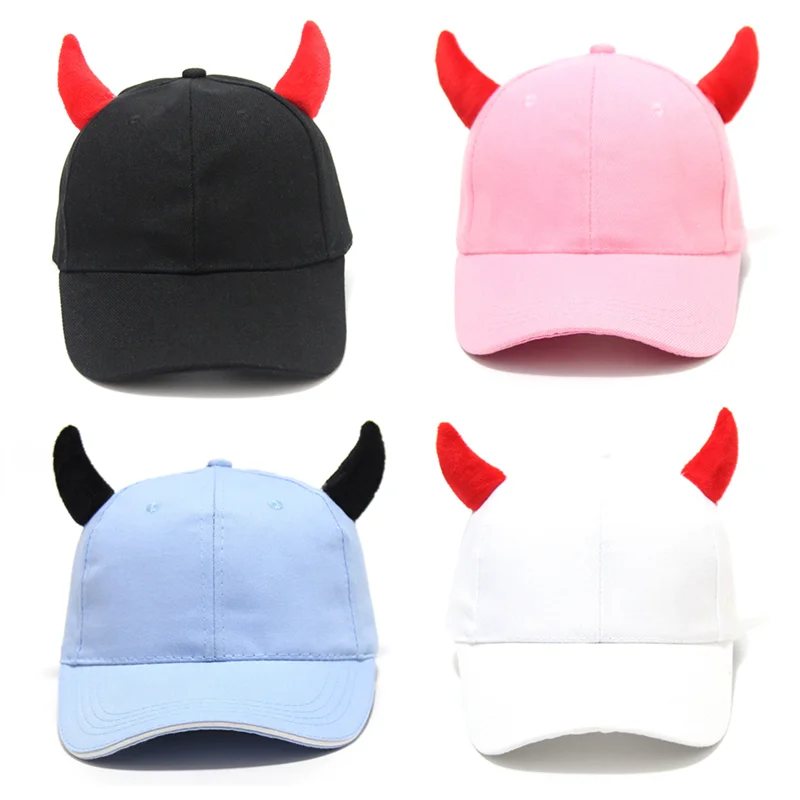

Halloween DARLING in the FRANXX 002 Baseball Cap Cosplay Canvas Devil Horn Hat Snapback Hat Novelty Party Prop