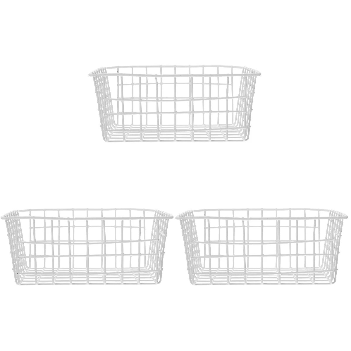 

Freezer Basket Bins Organizer Storage Fridge Refrigerator Wire Deep Metal Fruitoiron Baskets