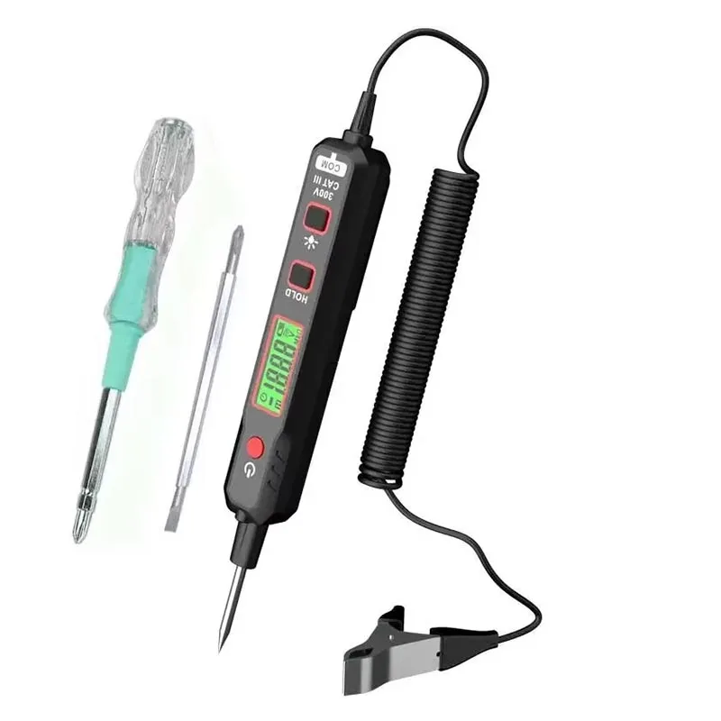 

Цифровой тестер напряжения автомобильной цепи, тестер обслуживания неисправностей автомобиля с подсветкой дисплея