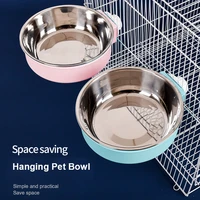 pet feeder easy to clean stainless steel cat bowl simple multicolor food container detachable pet accessories dog try food
