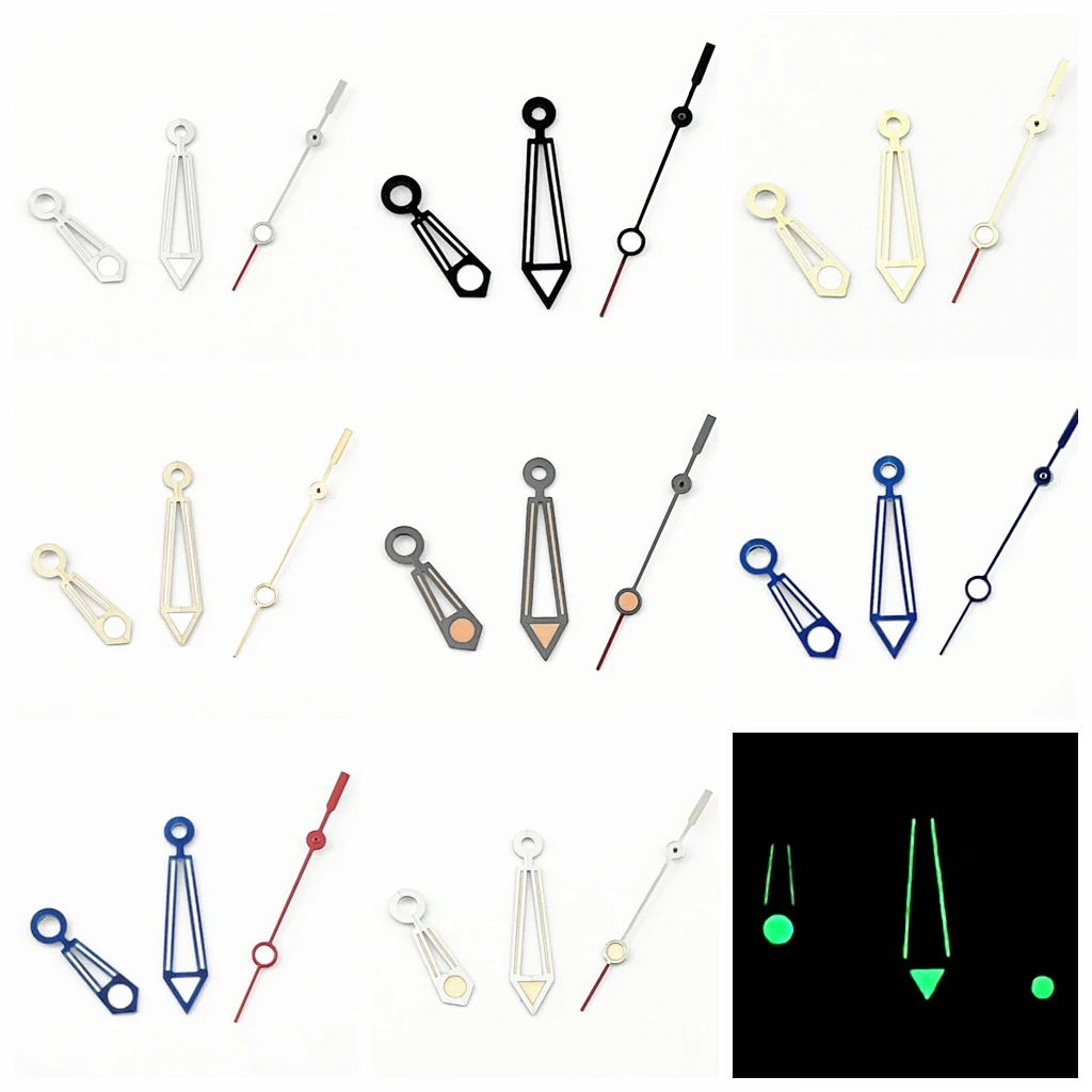 Зеленые Люминесцентные Стрелки Часов NH35 Совместимые С ETA2824 2836 Miyota 8205 8215 N821A Mingzhu