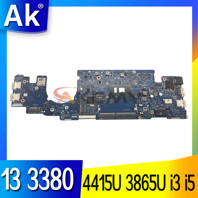 

For DELL Latitude 13 3380 Motherboard CN-066FRK 063JCX 16824-1 5KCRX Mainboard w/ CPU 4415U 3865U I3-6006 I5-7200U DDR4
