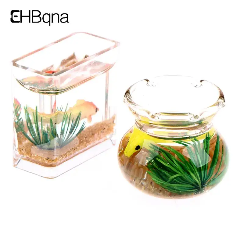 

Кукольный Миниатюрный стеклянный рыбка бачок чаша аквариум кукла фотоигрушка