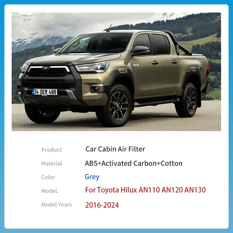 Автомобильный воздушный фильтр салона для Toyota Hilux TruckMasters OX AN110 AN120 AN130 2016 ~ 2024