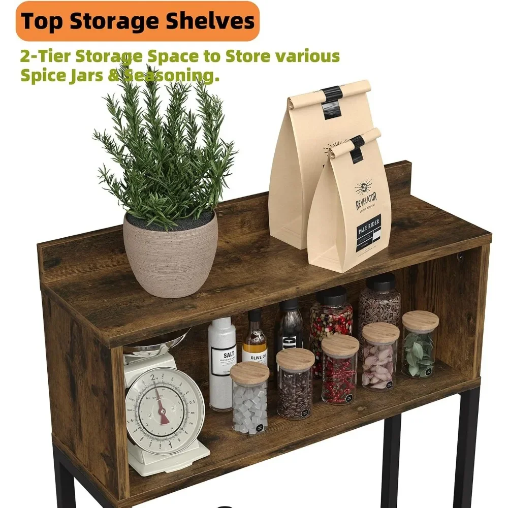 Кухонная подставка Furniouse 5 ярусов с розеткой промышленная стойка для