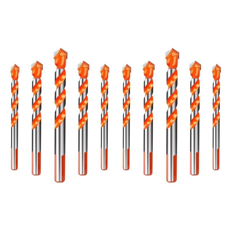 

2X Multi Purpose Construction Drill Bit Set Carbide Tip for Masonry Tile Wood Metal Drilling