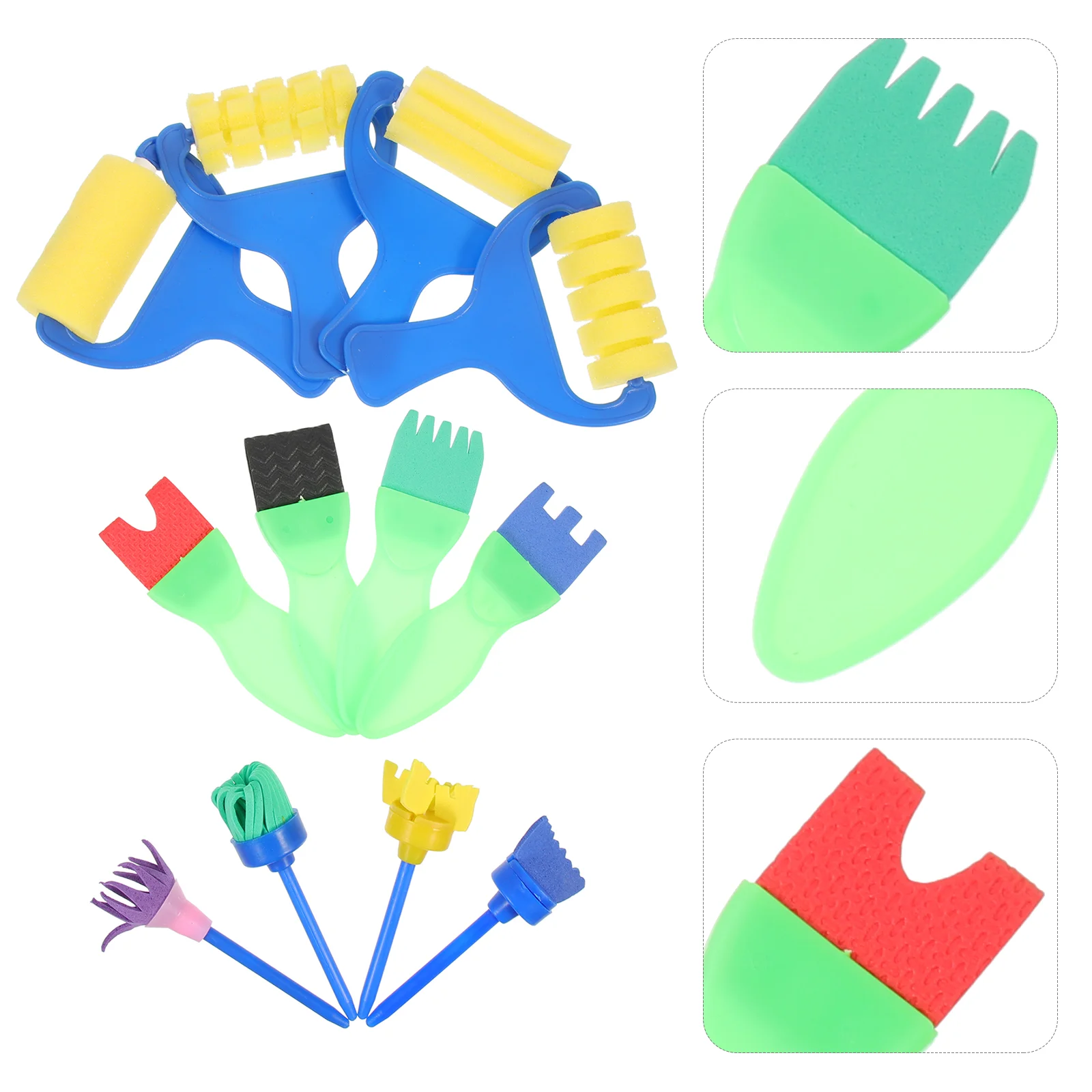 

Sponge Painting Brush Kidsdrawingshapes Applicator Roller Set Brushes Circle Graffiti Washablediy Round Tool Stencil Supplies