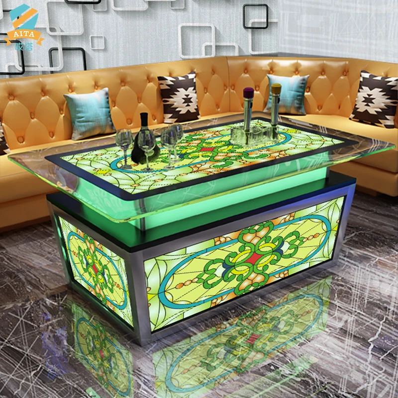 KTV специальный светящийся журнальный столик в европейском стиле со светодиодной