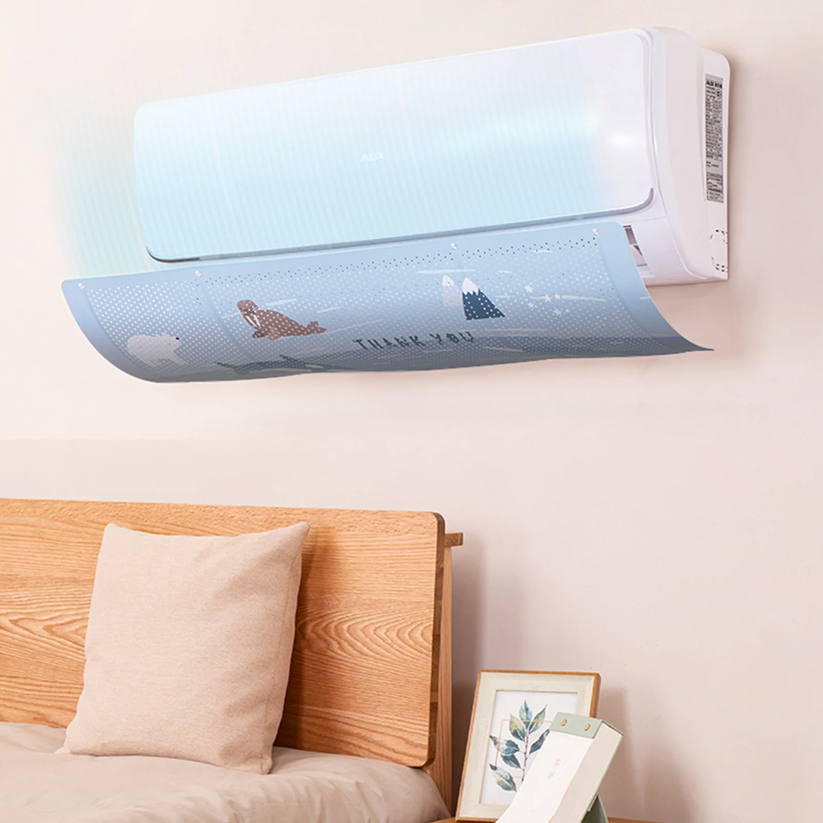 

AC Cool Heat Air Deflector Cute Shield Wind Direction AC Deflector Outlet Anti-Direct-Blowing AC Outlet Wing Shield For Cooling