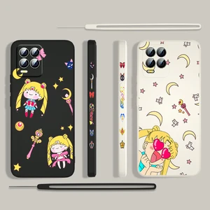 cute girls sailor moon for oppo realme 50i 50a 9i 8 6 pro find x3 lite gt master a9 2020 liquid left rope phone case capa cover free global shipping